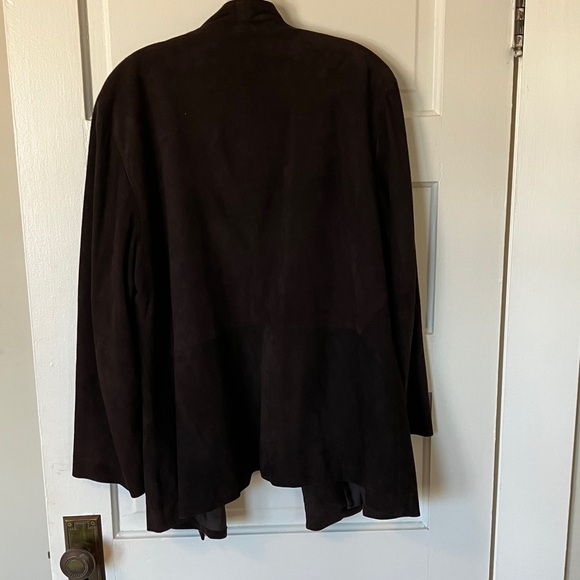 Eileen Fisher chocolate brown Suede Jacket - Picture 2 of 8